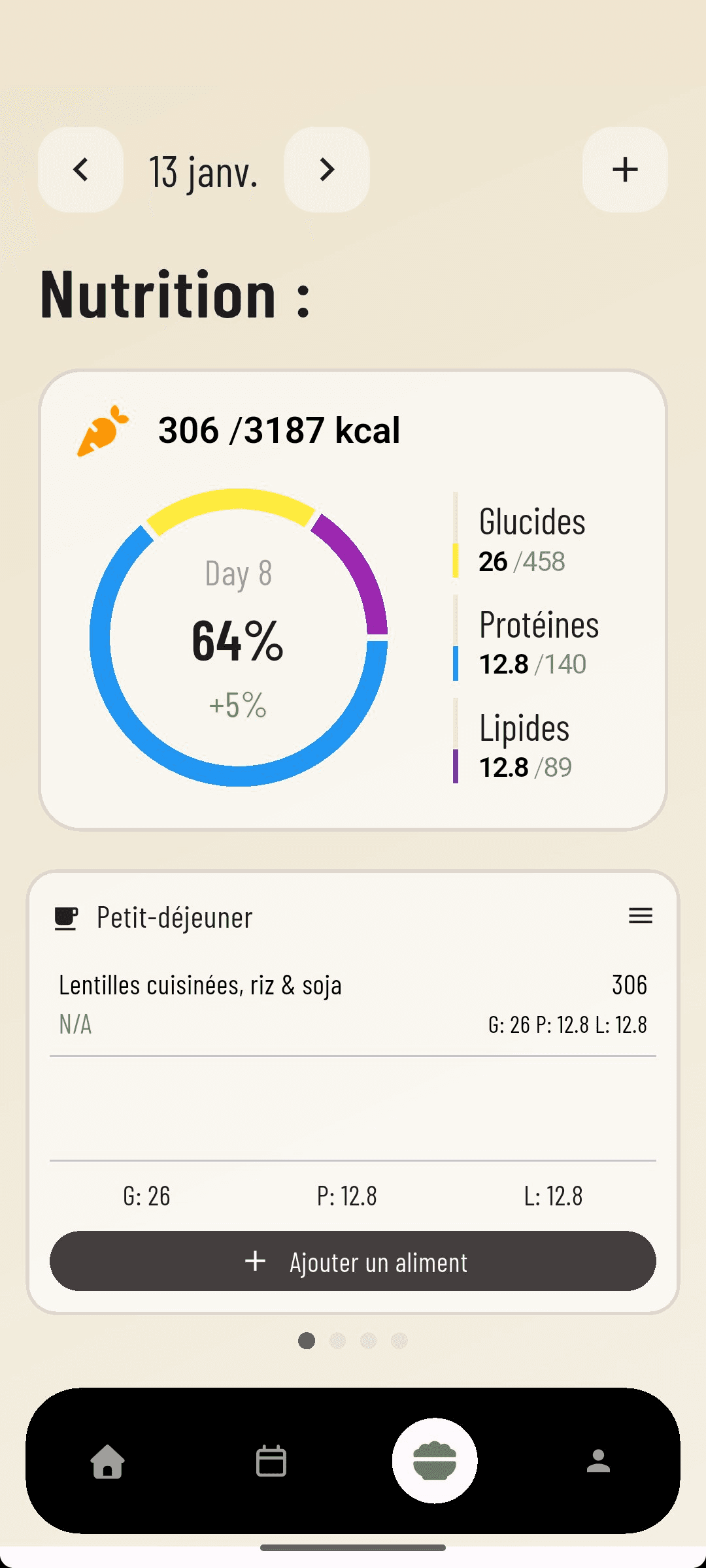 Fitness App — Suivi nutrition